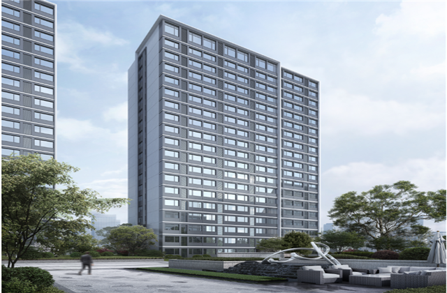 杭州市首座近零能耗住宅建筑临安JJB电竞宸锦学府主体结顶